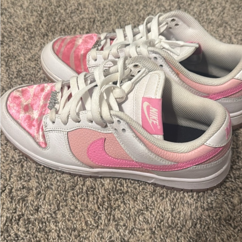 Nike White and Pink Athletic Shoes